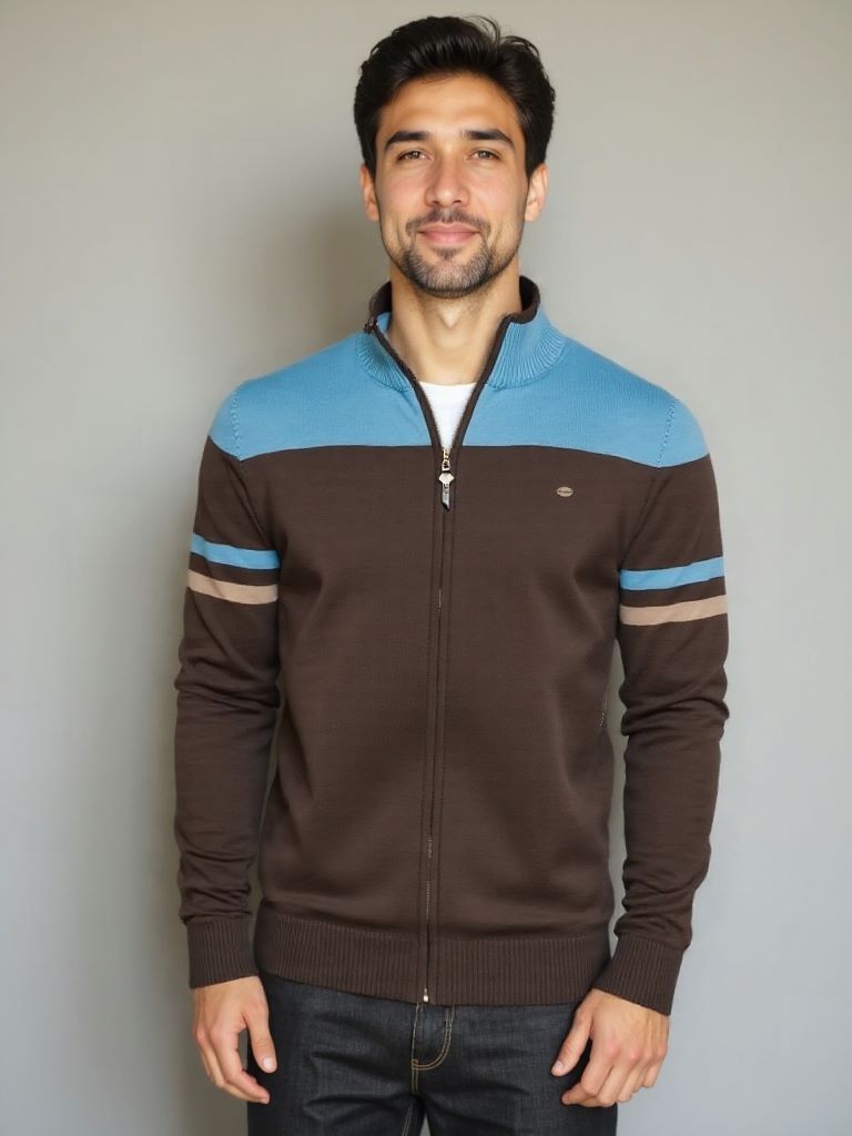Cardigan na zip s vysokým límcem - Celerra